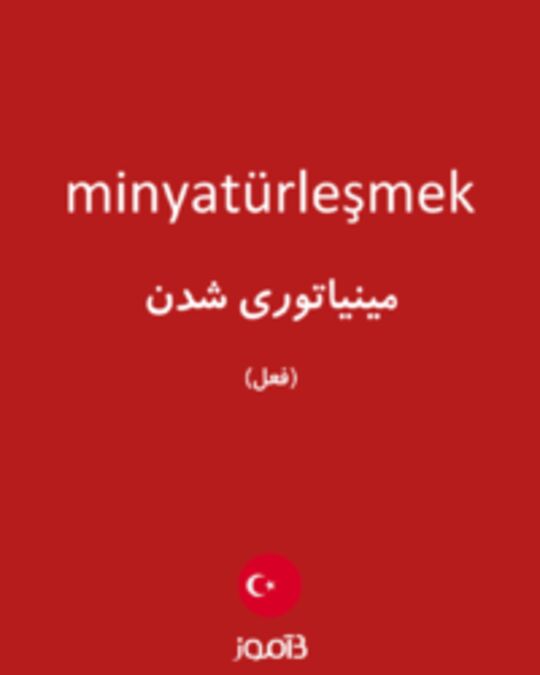  تصویر minyatürleşmek - دیکشنری انگلیسی بیاموز