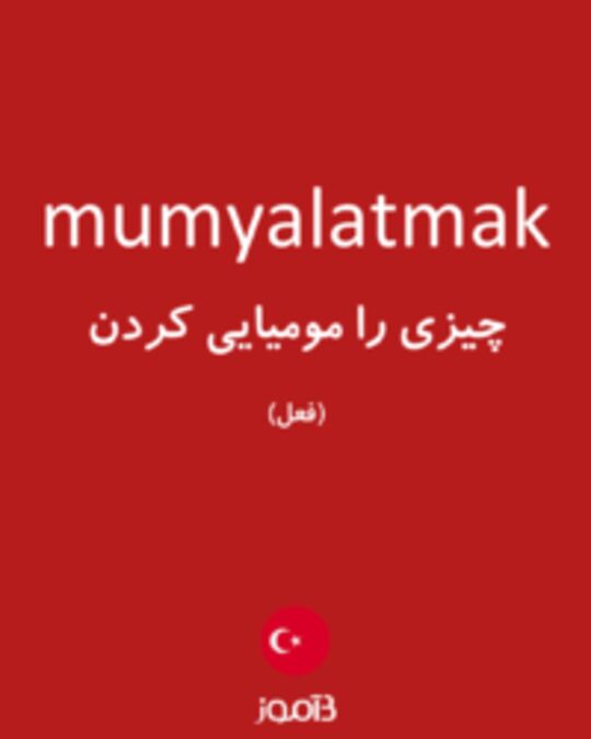  تصویر mumyalatmak - دیکشنری انگلیسی بیاموز