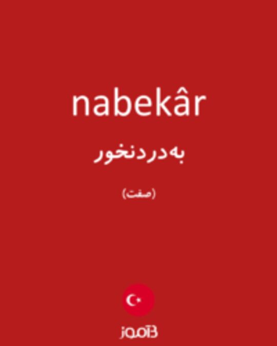  تصویر nabekâr - دیکشنری انگلیسی بیاموز