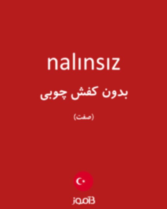  تصویر nalınsız - دیکشنری انگلیسی بیاموز