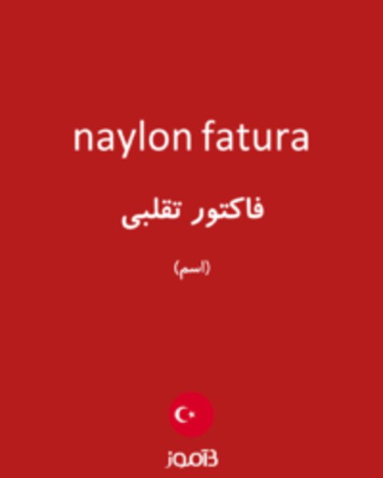  تصویر naylon fatura - دیکشنری انگلیسی بیاموز