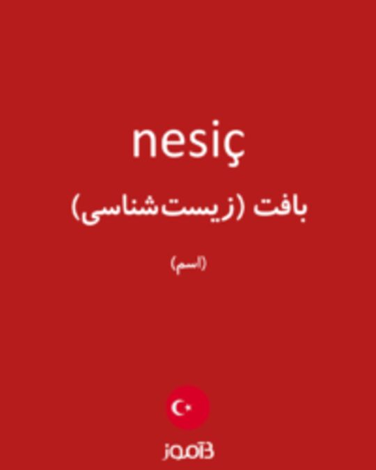  تصویر nesiç - دیکشنری انگلیسی بیاموز