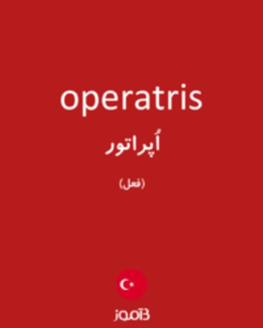  تصویر operatris - دیکشنری انگلیسی بیاموز