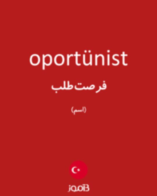  تصویر oportünist - دیکشنری انگلیسی بیاموز