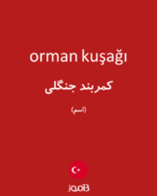  تصویر orman kuşağı - دیکشنری انگلیسی بیاموز