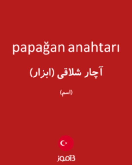  تصویر papağan anahtarı - دیکشنری انگلیسی بیاموز