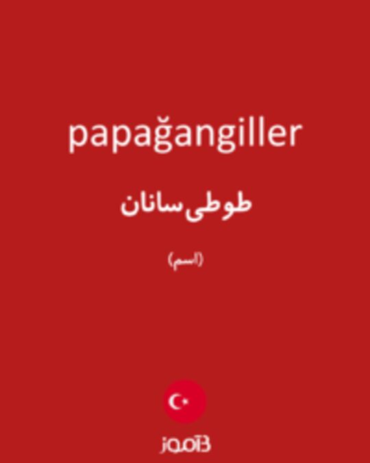  تصویر papağangiller - دیکشنری انگلیسی بیاموز