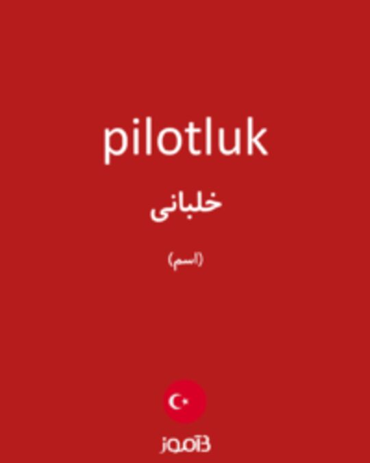  تصویر pilotluk - دیکشنری انگلیسی بیاموز