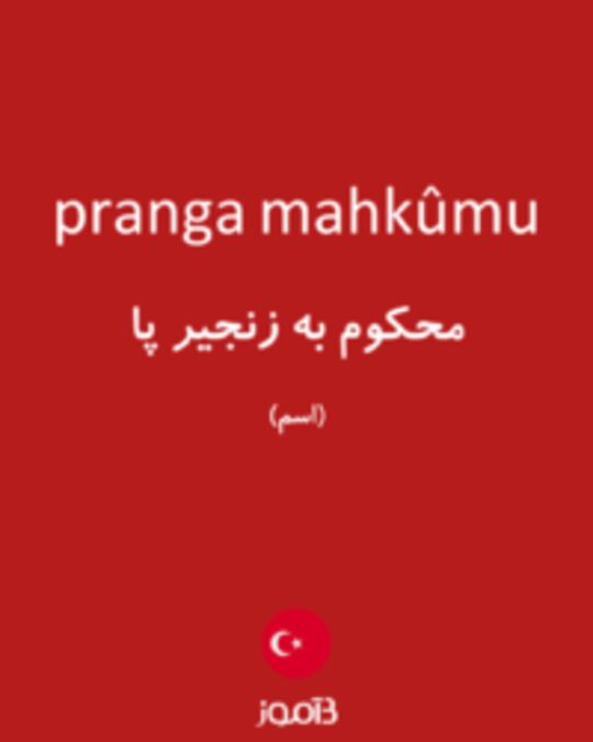  تصویر pranga mahkûmu - دیکشنری انگلیسی بیاموز