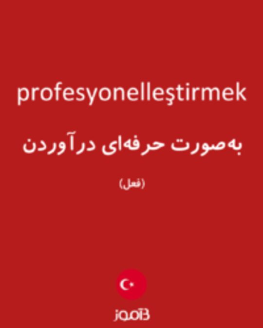  تصویر profesyonelleştirmek - دیکشنری انگلیسی بیاموز