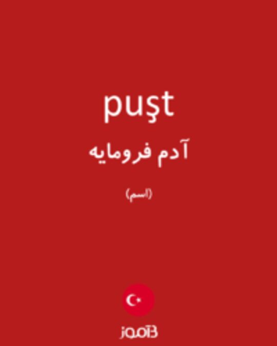  تصویر puşt - دیکشنری انگلیسی بیاموز