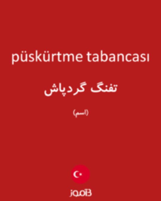  تصویر püskürtme tabancası - دیکشنری انگلیسی بیاموز