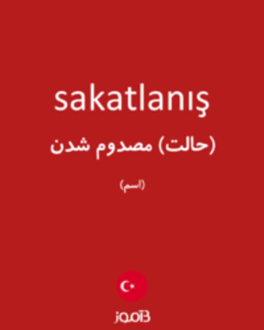  تصویر sakatlanış - دیکشنری انگلیسی بیاموز