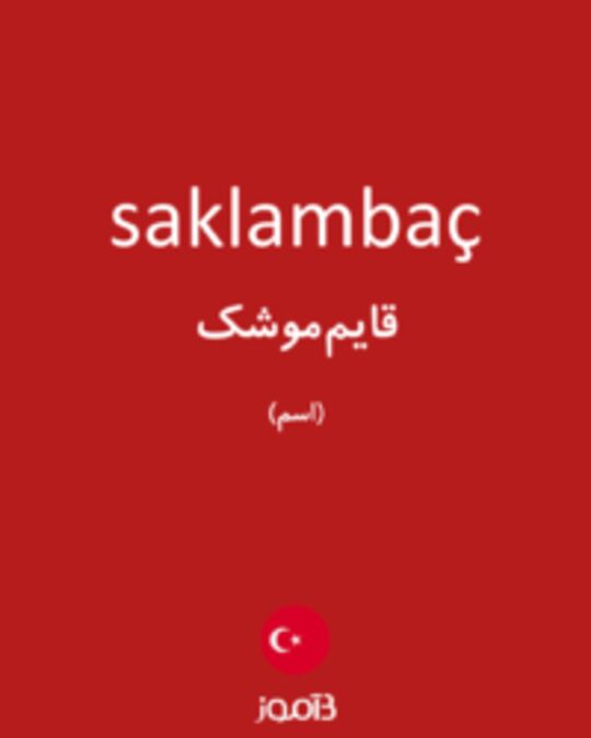  تصویر saklambaç - دیکشنری انگلیسی بیاموز