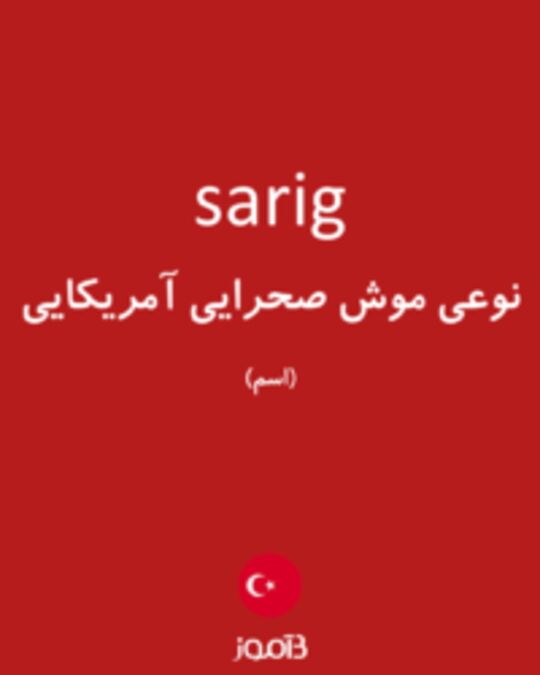  تصویر sarig - دیکشنری انگلیسی بیاموز