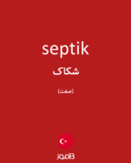  تصویر septik - دیکشنری انگلیسی بیاموز