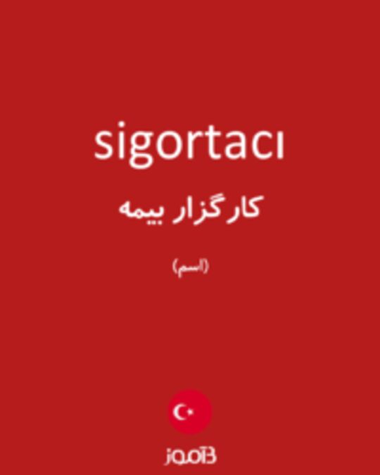  تصویر sigortacı - دیکشنری انگلیسی بیاموز