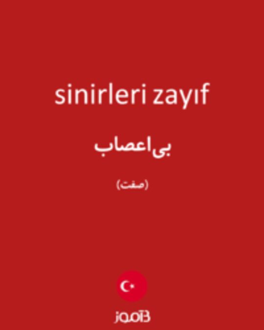  تصویر sinirleri zayıf - دیکشنری انگلیسی بیاموز