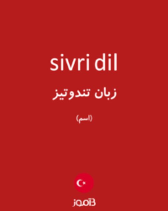  تصویر sivri dil - دیکشنری انگلیسی بیاموز