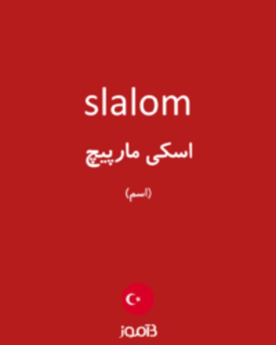  تصویر slalom - دیکشنری انگلیسی بیاموز