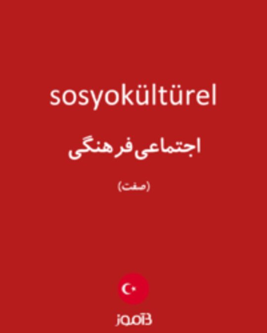  تصویر sosyokültürel - دیکشنری انگلیسی بیاموز