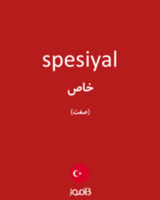  تصویر spesiyal - دیکشنری انگلیسی بیاموز