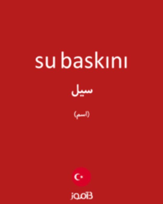  تصویر su baskını - دیکشنری انگلیسی بیاموز