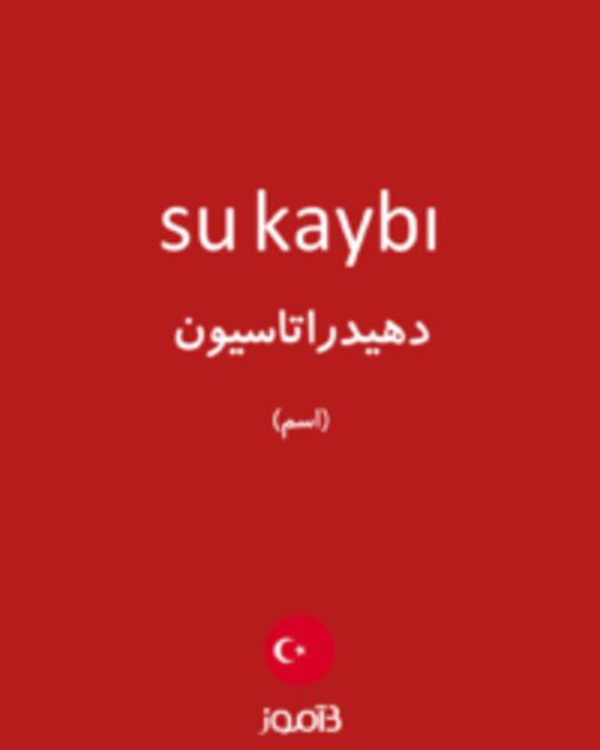  تصویر su kaybı - دیکشنری انگلیسی بیاموز