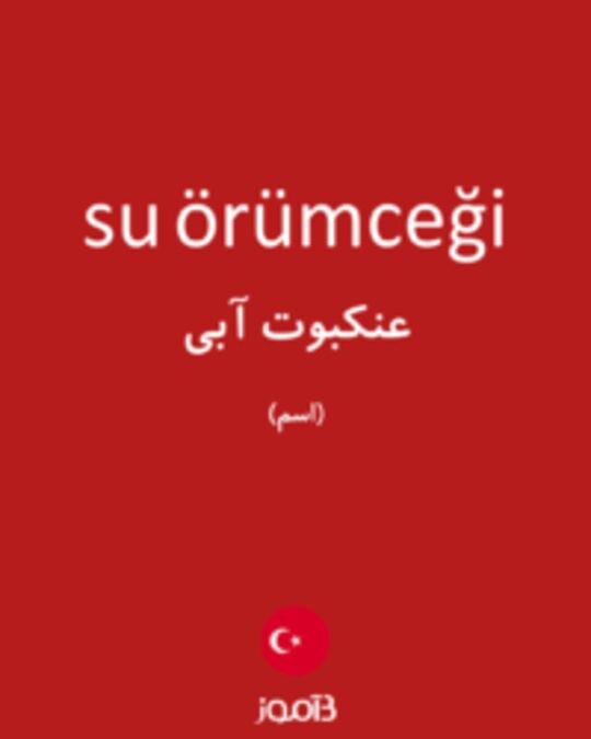  تصویر su örümceği - دیکشنری انگلیسی بیاموز