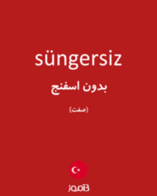  تصویر süngersiz - دیکشنری انگلیسی بیاموز