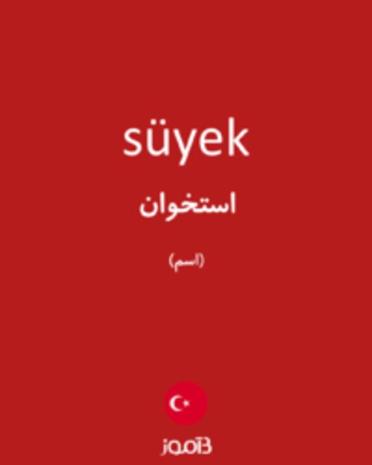  تصویر süyek - دیکشنری انگلیسی بیاموز