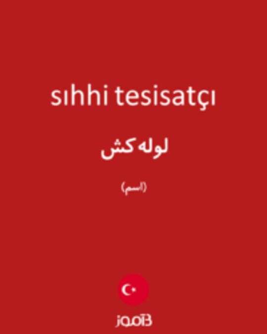  تصویر sıhhi tesisatçı - دیکشنری انگلیسی بیاموز