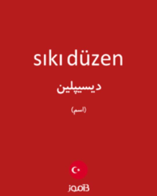  تصویر sıkı düzen - دیکشنری انگلیسی بیاموز