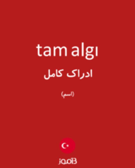  تصویر tam algı - دیکشنری انگلیسی بیاموز