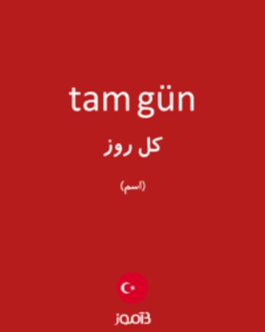  تصویر tam gün - دیکشنری انگلیسی بیاموز