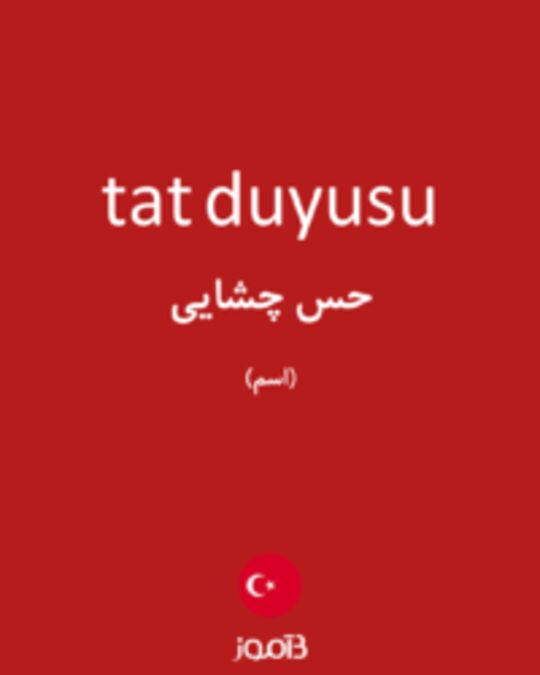  تصویر tat duyusu - دیکشنری انگلیسی بیاموز