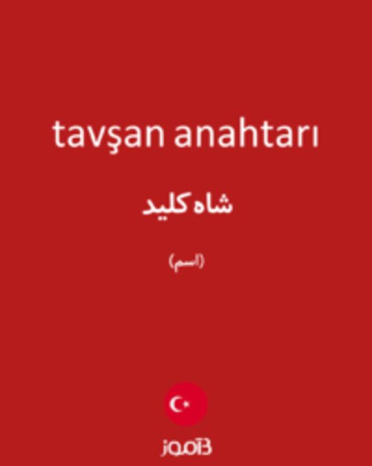  تصویر tavşan anahtarı - دیکشنری انگلیسی بیاموز