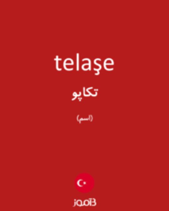  تصویر telaşe - دیکشنری انگلیسی بیاموز