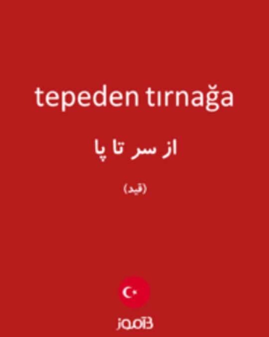  تصویر tepeden tırnağa - دیکشنری انگلیسی بیاموز