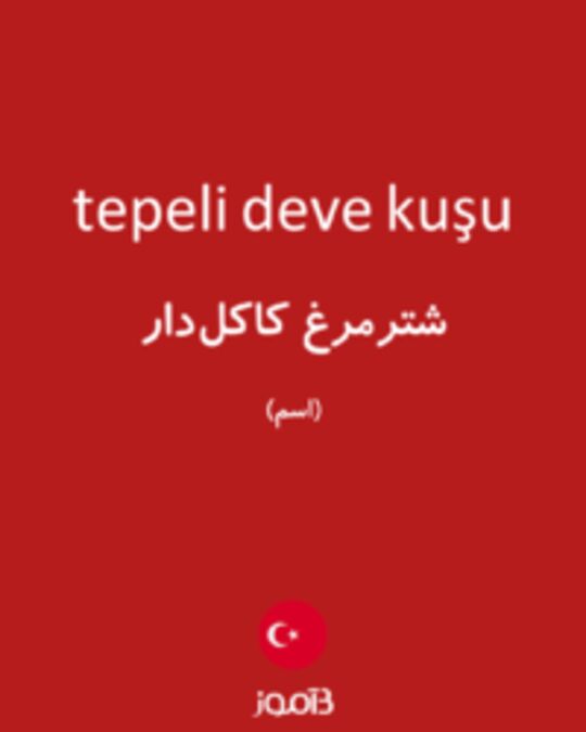  تصویر tepeli deve kuşu - دیکشنری انگلیسی بیاموز