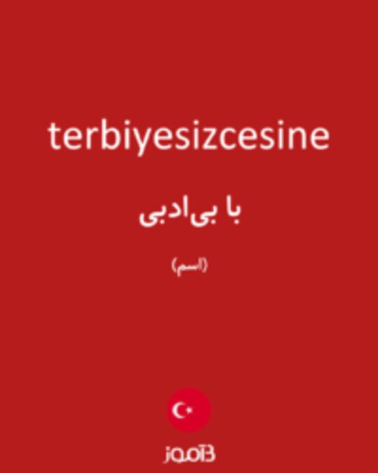  تصویر terbiyesizcesine - دیکشنری انگلیسی بیاموز