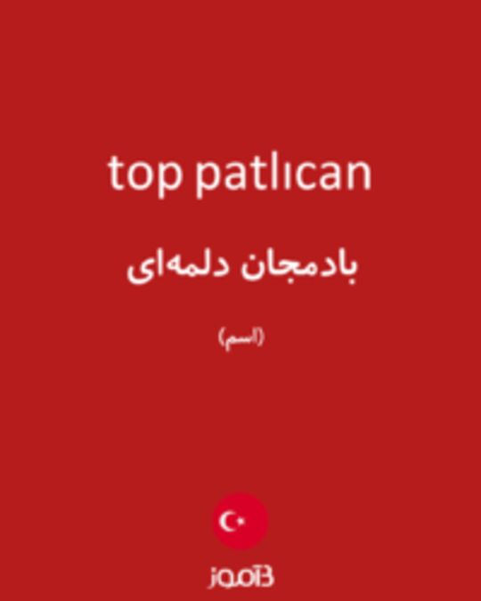  تصویر top patlıcan - دیکشنری انگلیسی بیاموز