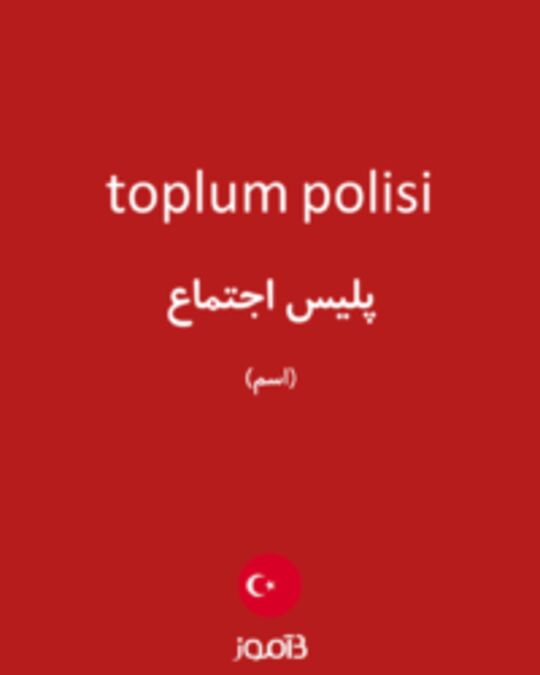  تصویر toplum polisi - دیکشنری انگلیسی بیاموز