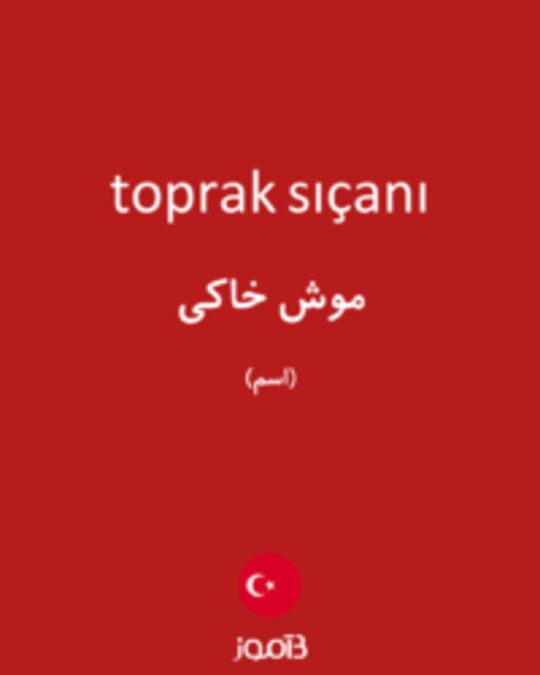  تصویر toprak sıçanı - دیکشنری انگلیسی بیاموز