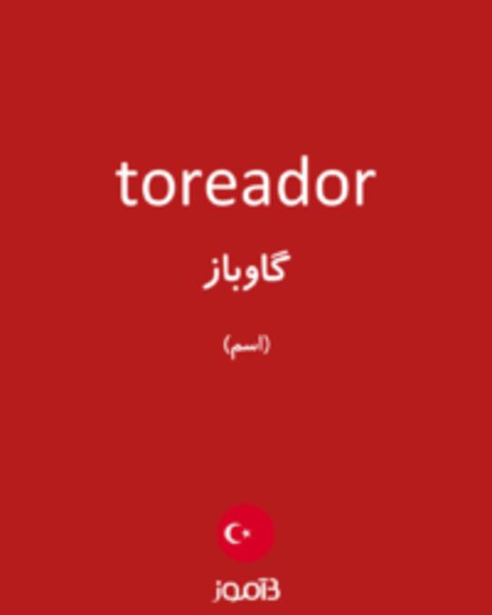  تصویر toreador - دیکشنری انگلیسی بیاموز