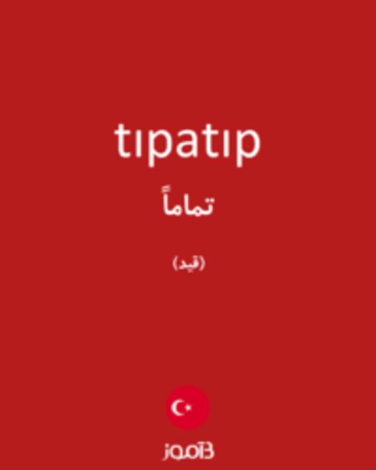  تصویر tıpatıp - دیکشنری انگلیسی بیاموز