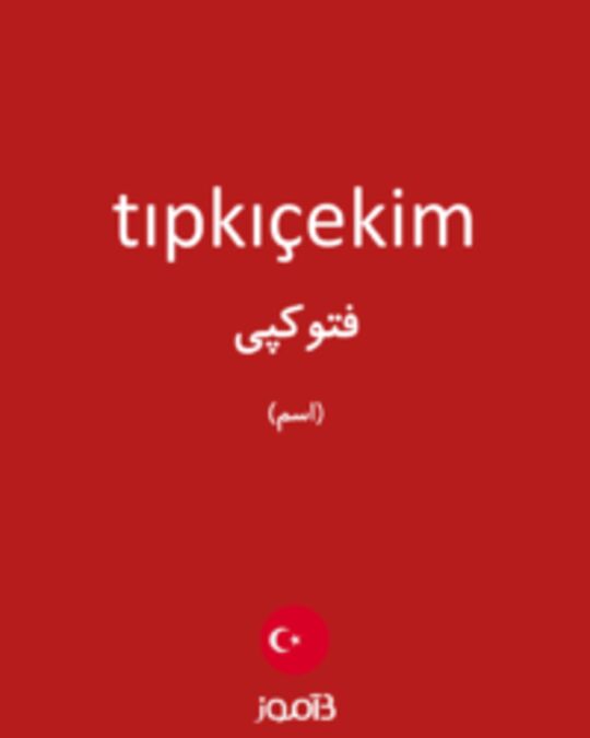  تصویر tıpkıçekim - دیکشنری انگلیسی بیاموز