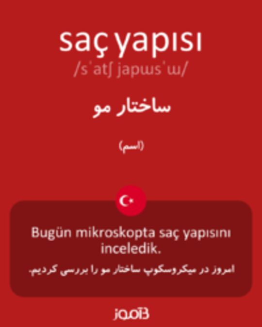  تصویر saç yapısı - دیکشنری انگلیسی بیاموز