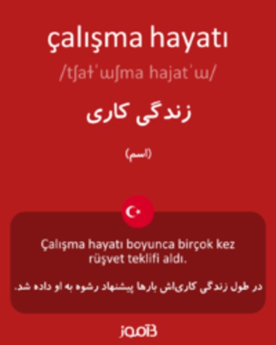  تصویر çalışma hayatı - دیکشنری انگلیسی بیاموز