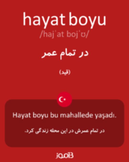  تصویر hayat boyu - دیکشنری انگلیسی بیاموز